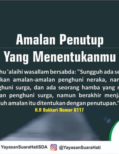 Amalan Penutup yang Menentukan