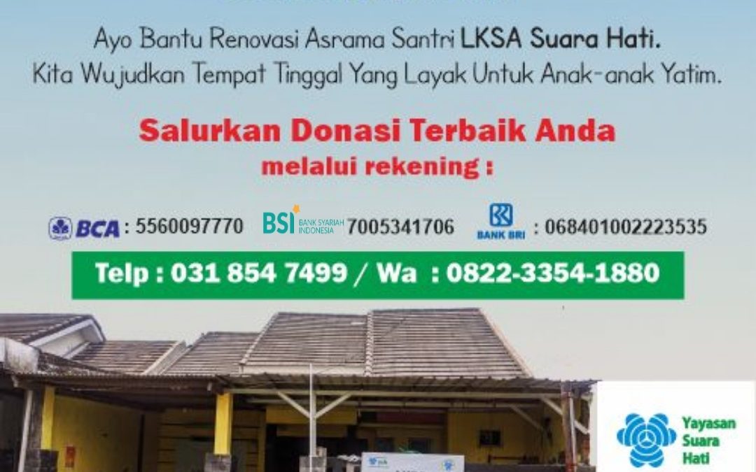 RENOVASI PANTI ASUHAN SUARA HATI