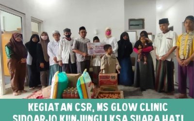 Kegiatan CSR, MS Glow Clinic Sidoarjo Kunjungi LKSA Suara Hati