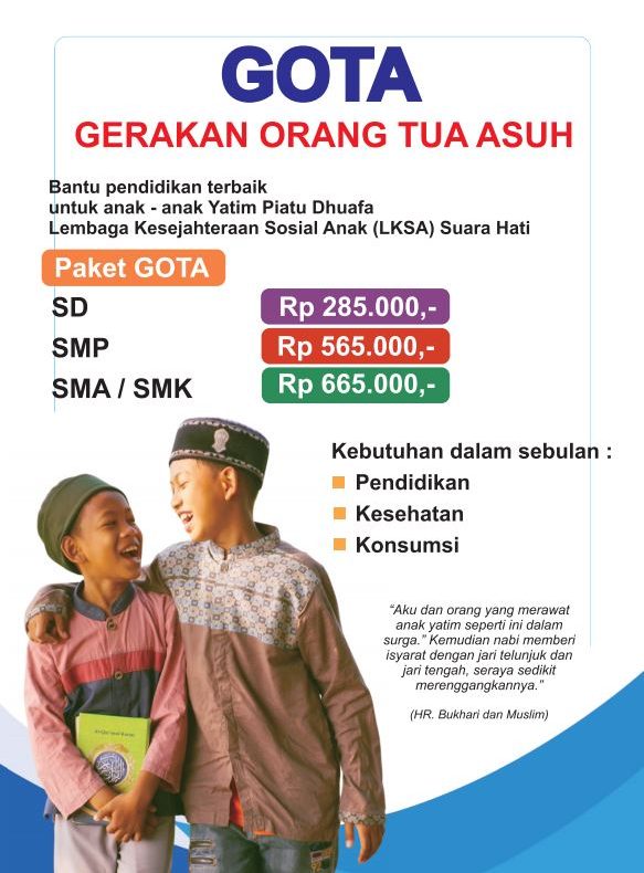 gota april 2026, panti asuhan terdekat, panti asuhan resmi, panti asuhan suara hati, panti anak yatim, gerakan orang tua asuh, gota, anak asuh, subsidi pendidikan, panti asuhan, donasi, yayasan di sidoarjo surabaya